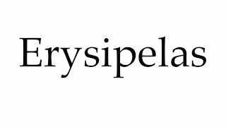 How to Pronounce Erysipelas [upl. by Aitas]