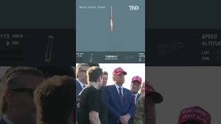 Trump watches Elon Musks SpaceX rocket launch in Texas [upl. by Nnahgaem]