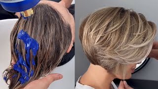 Short Layered Haircuts For Women  Popular Hairdressers 2023 [upl. by Anaujahs]