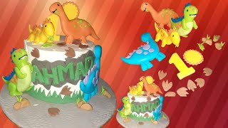 Dinosaurs Craft Cake  How To Make A Dinosaurs Cakes irfan chef u4b [upl. by Hanala]