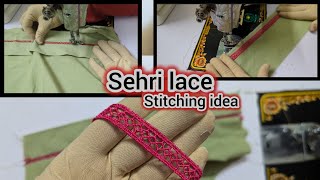 Beautiful Sleeves Design  Sehri lace Stitching idea  latest yfpr sleeves and Daman [upl. by Zetnauq694]