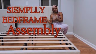 Sismplly Bedframe with Headboard  Assembly and Review [upl. by Anisah]