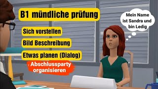 Mündliche Prüfung deutsch B1  sich vorstellen Bild beschreiben und gemeinsam etwas planen Dialog [upl. by Aniratak]