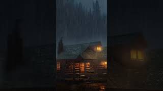 Silent Night Cozy Rain 🌧️ Cabin Serenity rain relaxing asmr cosycabin rainsounds [upl. by Gentilis]