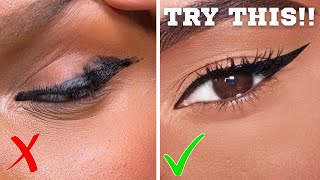 EASIEST Eyeliner Tutorial for Hooded Eyes [upl. by Ennazzus]