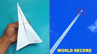 World Champion  How to Fold Paper Into a Plane So It Can Fly All Day [upl. by Ralip729]