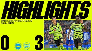 HIGHLIGHTS  Brighton amp Hove Albion vs Arsenal 03  Saka Havertz amp Trossard seal key victory [upl. by Ycam330]