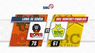 Lions de Genève vs BBC MontheyChablais  Game Highlights [upl. by Nylecaj111]