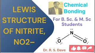 Lewis Structure of nitrite NO2–NO2– નુ લુઇસ ડોટ બંધારણ [upl. by Yhtomiht]