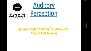 Auditory Perception Detection Identification Recognition and Comprehension [upl. by Desirae]