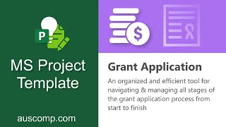 MS Project Template  Grant Application [upl. by Aimac]