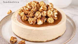 No Bake Salted Caramel Cheesecake Recipe [upl. by Attehcram193]