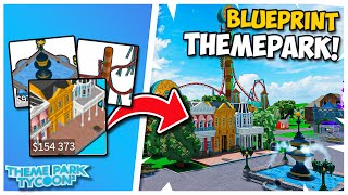 I Built a Themepark Using ONLY Blueprints in Theme Park Tycoon 2 [upl. by Asiul]