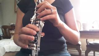 Clarinet 2 octave Bb scale [upl. by Eirak]