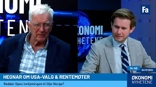 Hegnar om Opec og hvorfor han tror Harris vinner [upl. by Sinnaoi]