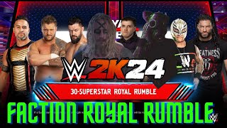 WWE 2k24 Royal Rumble with FACTIONS ONLY [upl. by Hujsak]