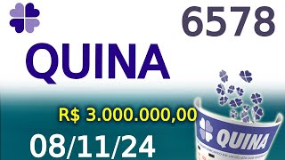 Ganhadores e Resultado da QUINA Conc 6578 Confira Agora ☘️ [upl. by Pierrepont]