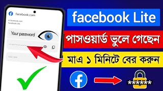 FB  Facebook Lite password kivabe dekhbo 2024  How to See Facebook Lite Password 2024 Bangla [upl. by Ylremik]