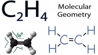 C2H4 Molecular Geometry  Shape and Bond Angles [upl. by Gerrit]