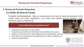 Técnicas Proyectivas de Previsión de la Demanda   UPV [upl. by Nyleve24]