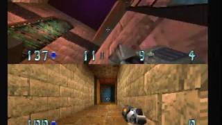 Quake 2  PS1PSX  Gameplay 2 player deathmatch [upl. by Ocnarfnaig]