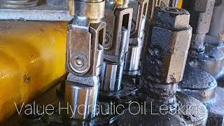 JCB CX4 Control Valves Hydraulic Oil Leaking [upl. by Bili]