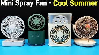 Mini Spray Fan  Portable Humidifier Air Conditioning Fan ，Natural wind  Unboxing And Review [upl. by Chanda]