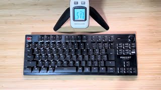 『ROCCAT Vulcan TKL（赤軸）』の打鍵音チェック（デシベル表示あり） [upl. by Fellner531]