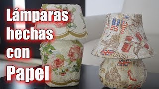 Lámparas de papel mache Mache Paper Lamps [upl. by Adaiha]