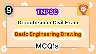 TNPSC  Draughtsman Civil ExamBasic Engineering DrawingMCQ’s  9 [upl. by Roleat]