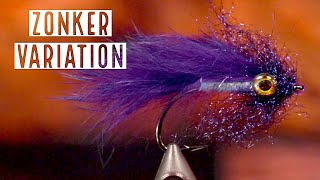 Purple Zonker Streamer Fly Pattern Fly Tying Tutorial [upl. by Marianna]