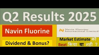 NAVIN FLUORINE Q2 results 2025  NAVIN FLUORINE results  NAVIN FLUORINE Share News today [upl. by Yxel]