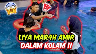 LIYA MAR4H AMIR DALAM KOLAM   SELAM PALING LAMA [upl. by Ginni]