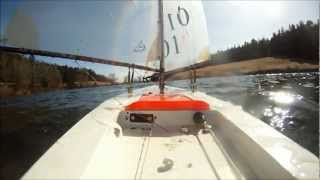 Victoria RC yacht rechristened the JEM sails again GoPro on board [upl. by Malet680]