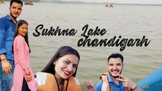 sukhna Lake m boating ka enjoy krte hue hum meamphusbandchandigarh india likeandsubscribe [upl. by Toole735]