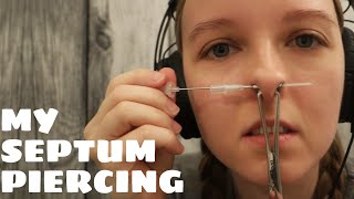 Piercing My Septum At Home😬 [upl. by Holder]