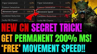 CNs SECRET MOVEMENT SPEED TRICK REVEALED  Permanent 200 MS Bonus [upl. by Adnaram]