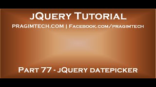 jQuery datepicker in asp net [upl. by Audry574]