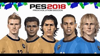 PES 2018 PATCH ALL LEGENDS PS4 BY JUNIOR MANTIS [upl. by Ddat]