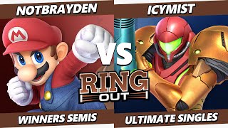 Ring Out TOP 8  NotBrayden Mario Vs IcyMist Samus Smash Ultimate  SSBU [upl. by Oisor]