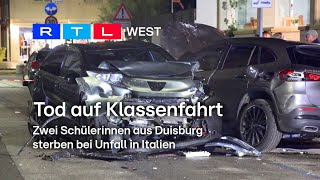 Tod auf Klassenfahrt Zwei Schülerinnen sterben bei Unfall in Italien  RTL WEST 19092024 [upl. by Ehcnalb750]