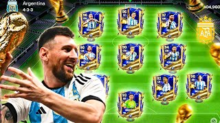 I Made Qatar World Cup 2022 Winning Argentina Squad Messi’s Argentina FC Mobile [upl. by Zachar640]