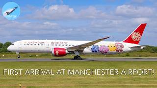 Manchester’s BRAND NEW airline in SPECIAL LIVERY  Juneyao Air  4K [upl. by Gabbie]