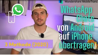 WhatsApp Chats von ANDROID auf IPHONE übertragen 3 Methode 2020 [upl. by Oisangi295]