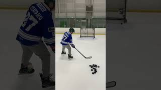 Hockey Drill of the Day Backhand Flip Toe Drag Release amp Shooting Accuracy [upl. by Renault]