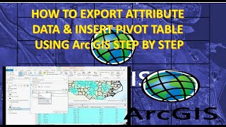 HOW TO EXPORT ATTRIBUTE DATA amp INSERT EXCEL PIVOT TABLE in Arc GIS STEP BY STEPአማርኛ ቱቶር [upl. by Abad387]