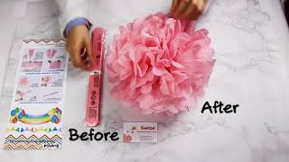 How to Assemble Paper Pom Poms and Tissue Tassels [upl. by Ogdan]