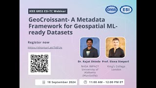 GeoCroissant A Metadata Framework for Geospatial MLready Datasets [upl. by Nauqe]