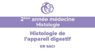 2ème année médecine Histologie Histologie de lappareil digestif [upl. by Onurb]