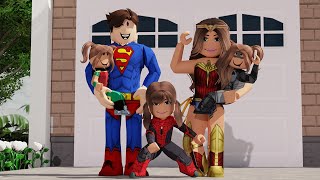 TRYING ON FAMILY HALLOWEEN COSTUMES on Bloxburg  Family Roleplay [upl. by Burd]